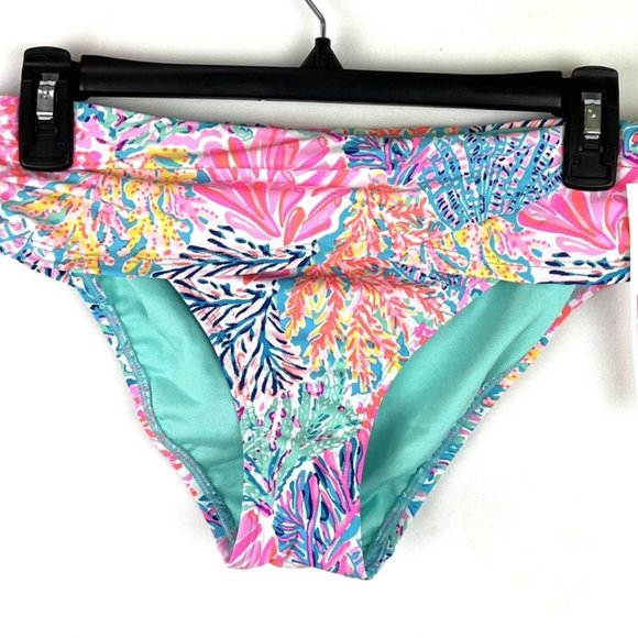 Lilly Pulitzer Women’s Lagoon Sarong Hipster Bikini Bottom Size 4